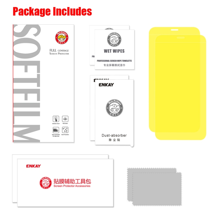 For iPhone 11 Pro Max / XS Max 2 PCS ENKAY Hat-Prince 0.1mm 3D Full Screen Protector Explosion-proof Hydrogel Film For iPhone 11 Pro Max / XS Max 2 PCS ENKAY Hat-Prince 0.1mm 3D Full Screen Protector Explosion-proof Hydrogel Film