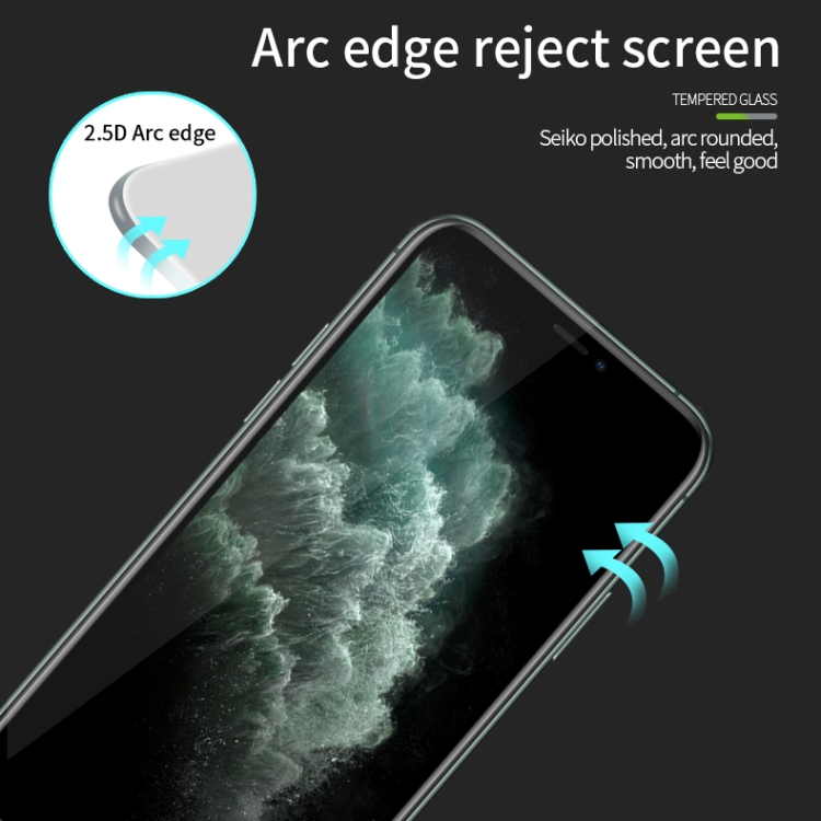 For iPhone 11 Pro Max PINWUYO 9H 2.5D Full Screen Tempered Glass Film(Black) For iPhone 11 Pro Max PINWUYO 9H 2.5D Full Screen Tempered Glass Film(Black)