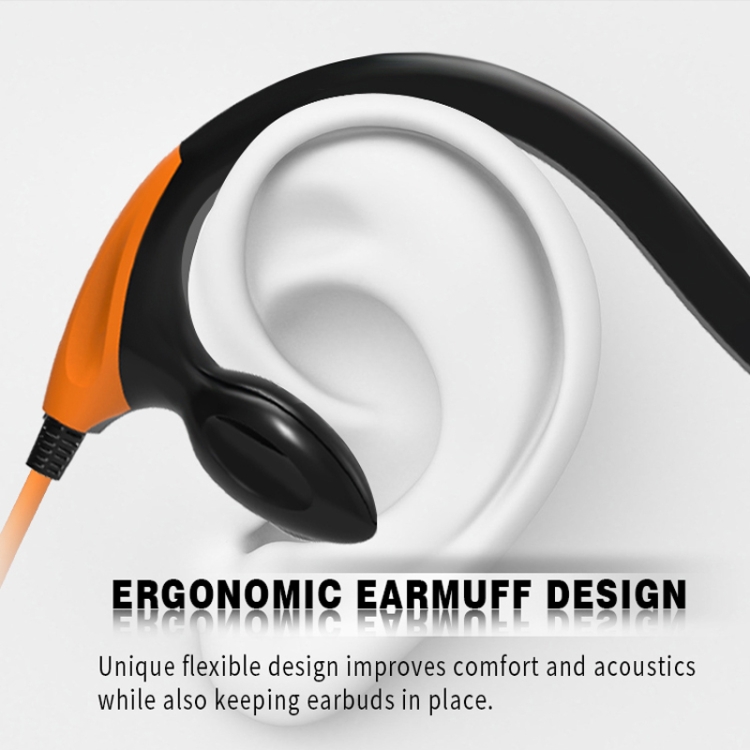 MDR-J039 Waterproof IPX7 10mm Speaker Ergonomic Wired Earhook Earphone Support Underwater Sports(Orange) MDR-J039 Waterproof IPX7 10mm Speaker Ergonomic Wired Earhook Earphone Support Underwater Sports(Orange)
