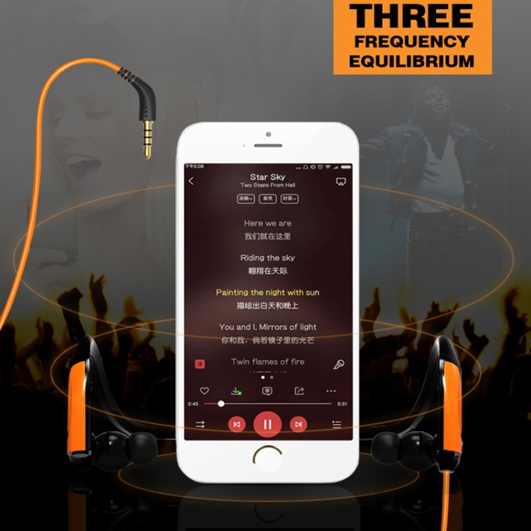 MDR-J039 Waterproof IPX7 10mm Speaker Ergonomic Wired Earhook Earphone Support Underwater Sports(Orange) MDR-J039 Waterproof IPX7 10mm Speaker Ergonomic Wired Earhook Earphone Support Underwater Sports(Orange)