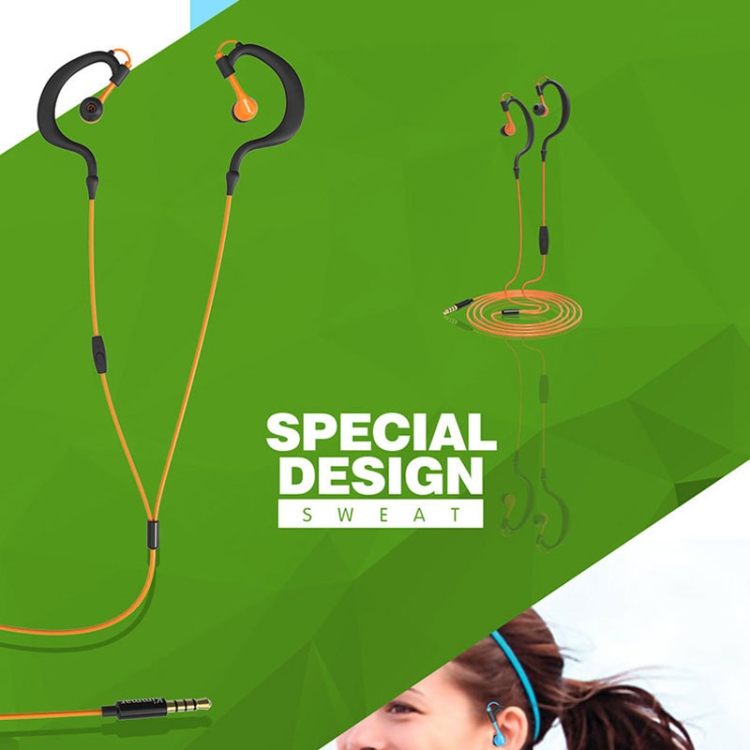 Kimmar R02 Sports Sweat Resistant Wired Earphone(Orange) Kimmar R02 Sports Sweat Resistant Wired Earphone(Orange)