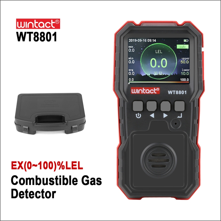SUNSKY WINTACT WT8801 Combustible Gas Monitor Professional Rechargeable Gas Sensor High