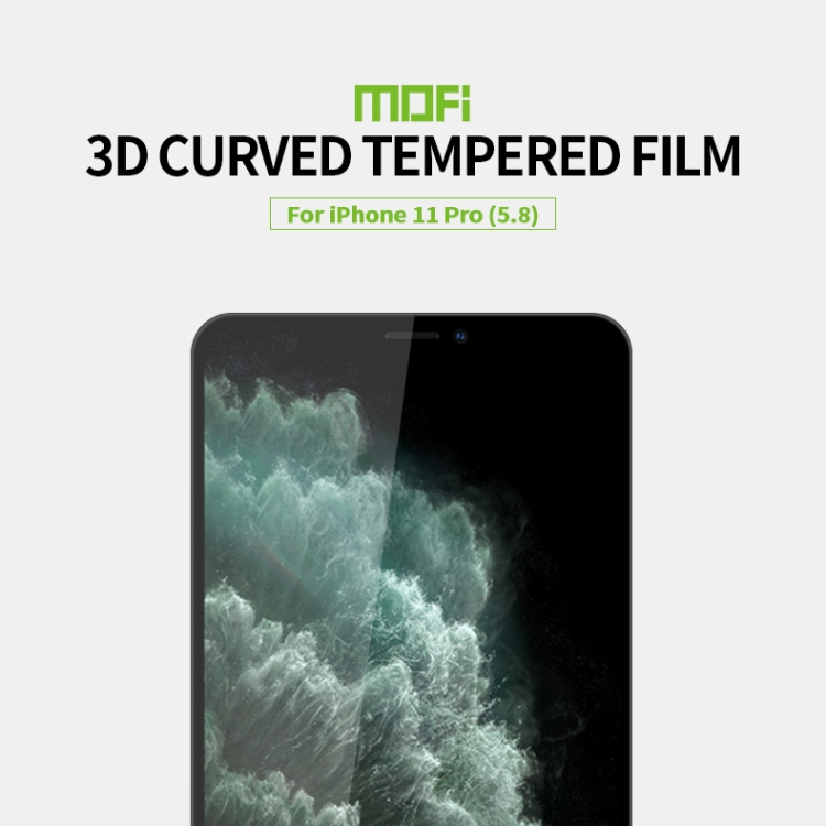 For iPhone 11 Pro Max MOFI 9H 3D Explosion-proof Curved Screen Tempered Glass Film(Black) For iPhone 11 Pro Max MOFI 9H 3D Explosion-proof Curved Screen Tempered Glass Film(Black)