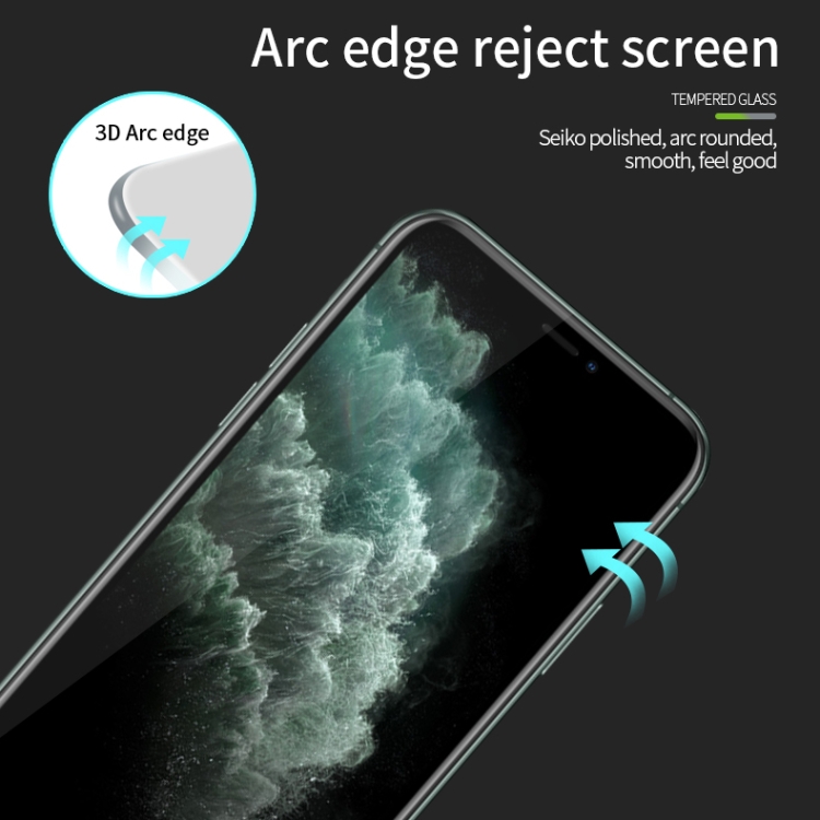 For iPhone 11 Pro Max MOFI 9H 3D Explosion-proof Curved Screen Tempered Glass Film(Black) For iPhone 11 Pro Max MOFI 9H 3D Explosion-proof Curved Screen Tempered Glass Film(Black)