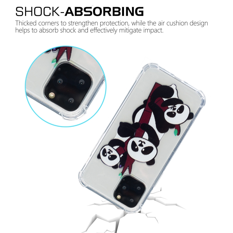 For iPhone 11 Pro Anti-Drop Pattern TPU Phone Case(Three Pandas) For iPhone 11 Pro Anti-Drop Pattern TPU Phone Case(Three Pandas)