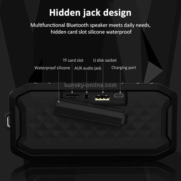 M3 Wireless Bluetooth Speakers Waterproof Portable Outdoor Loudspeaker Mini Box Speaker Support FM & TF & U Disk(Green)
