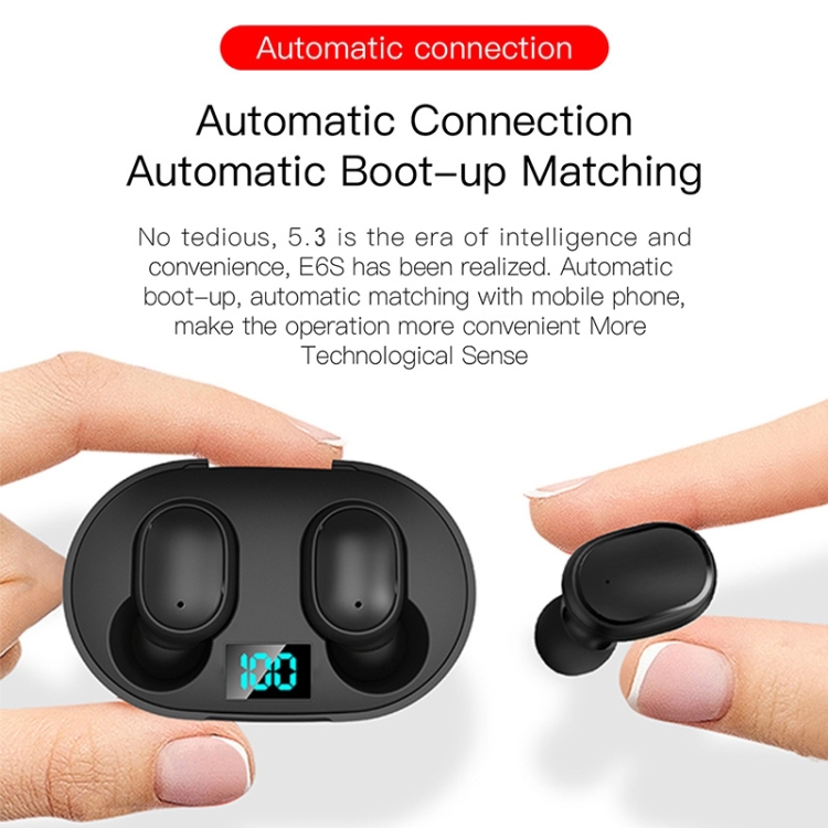E6S LED Pantalla inalámbrica auricular TWS Bluetooth V5.0 Auriculares a prueba de audífonos bluetooth - 4