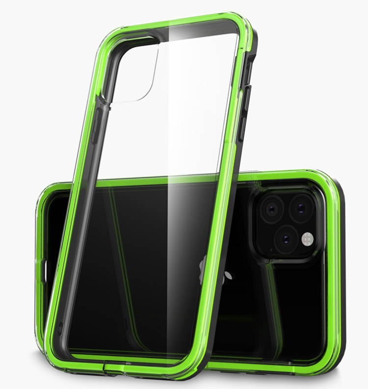 For iPhone 11 Pro 2 in 1 TPU+PC Solid Color Combination Drop(Black+Green) For iPhone 11 Pro 2 in 1 TPU+PC Solid Color Combination Drop(Black+Green)
