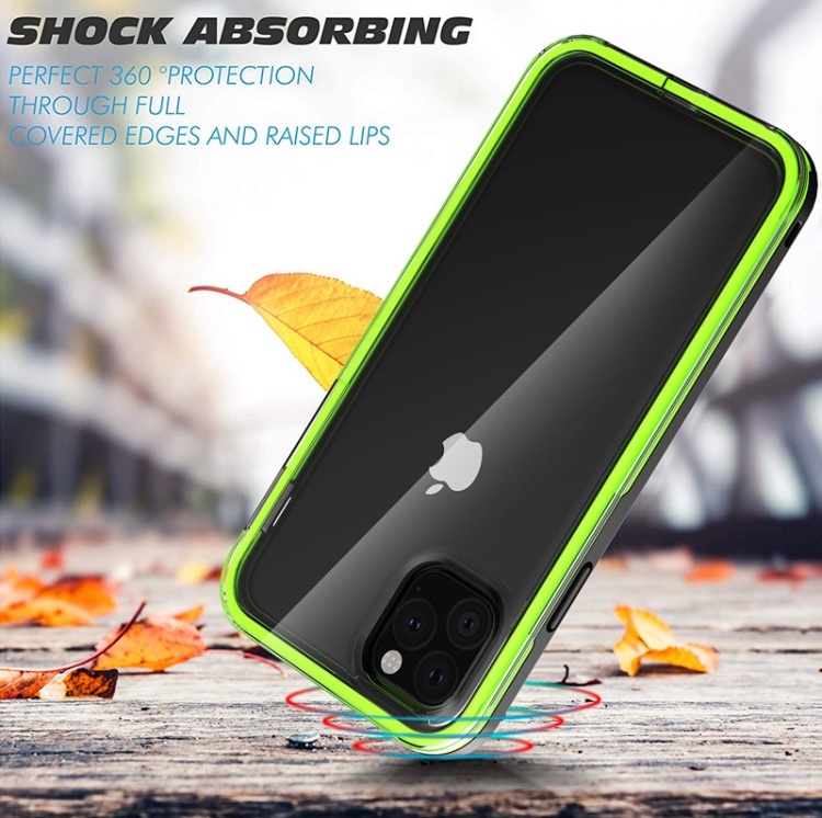 For iPhone 11 Pro 2 in 1 TPU+PC Solid Color Combination Drop(Black+Green) For iPhone 11 Pro 2 in 1 TPU+PC Solid Color Combination Drop(Black+Green)