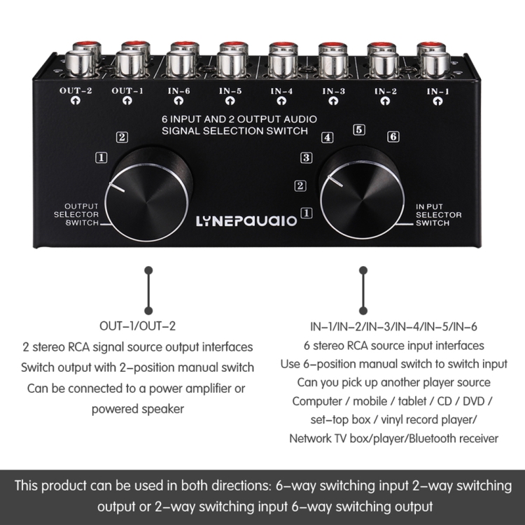 RCA 2-Port Network Switch