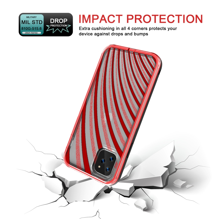 For iPhone 11 2 in 1 TPU+PC Solid Color Combination Drop(Black+Red) For iPhone 11 2 in 1 TPU+PC Solid Color Combination Drop(Black+Red)