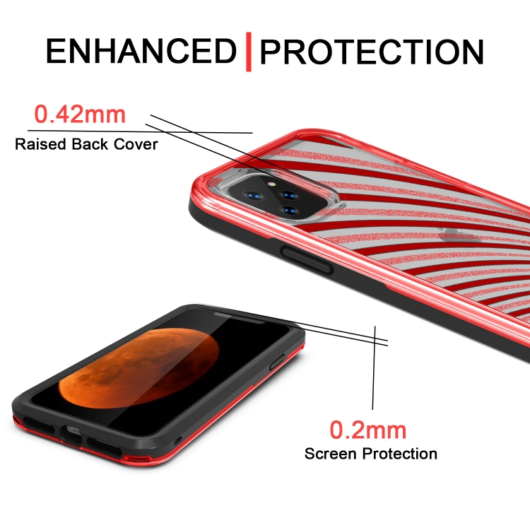 For iPhone 11 2 in 1 TPU+PC Solid Color Combination Drop(Black+Red) For iPhone 11 2 in 1 TPU+PC Solid Color Combination Drop(Black+Red)