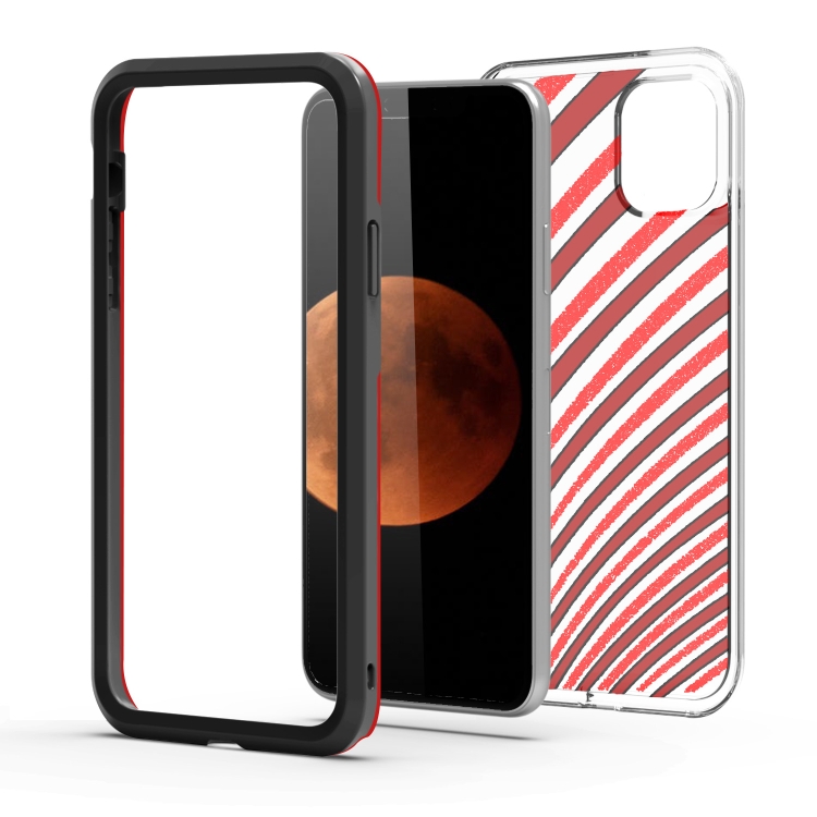 For iPhone 11 2 in 1 TPU+PC Solid Color Combination Drop(Black+Red) For iPhone 11 2 in 1 TPU+PC Solid Color Combination Drop(Black+Red)