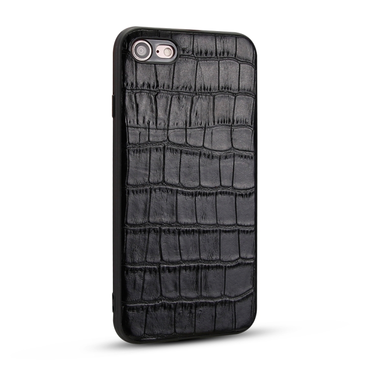 For iPhone SE 2022 / SE 2020 / 8 / 7 Crocodile Pattern TPU Shatter-resistant Mobile Phone Case(Black) For iPhone SE 2022 / SE 2020 / 8 / 7 Crocodile Pattern TPU Shatter-resistant Mobile Phone Case(Black)