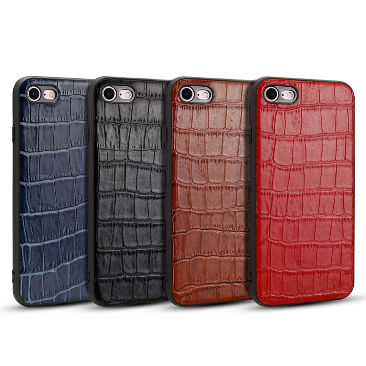 For iPhone SE 2022 / SE 2020 / 8 / 7 Crocodile Pattern TPU Shatter-resistant Mobile Phone Case(Black) For iPhone SE 2022 / SE 2020 / 8 / 7 Crocodile Pattern TPU Shatter-resistant Mobile Phone Case(Black)