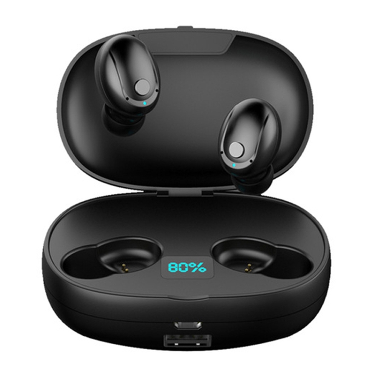 T5S TWS Bluetooth5.0 Earphone Large Capacity Power Bank Smart LED Display Binaural Wireless Hi-fi Headset(Black) T5S TWS Bluetooth5.0 Earphone Large Capacity Power Bank Smart LED Display Binaural Wireless Hi-fi Headset(Black)