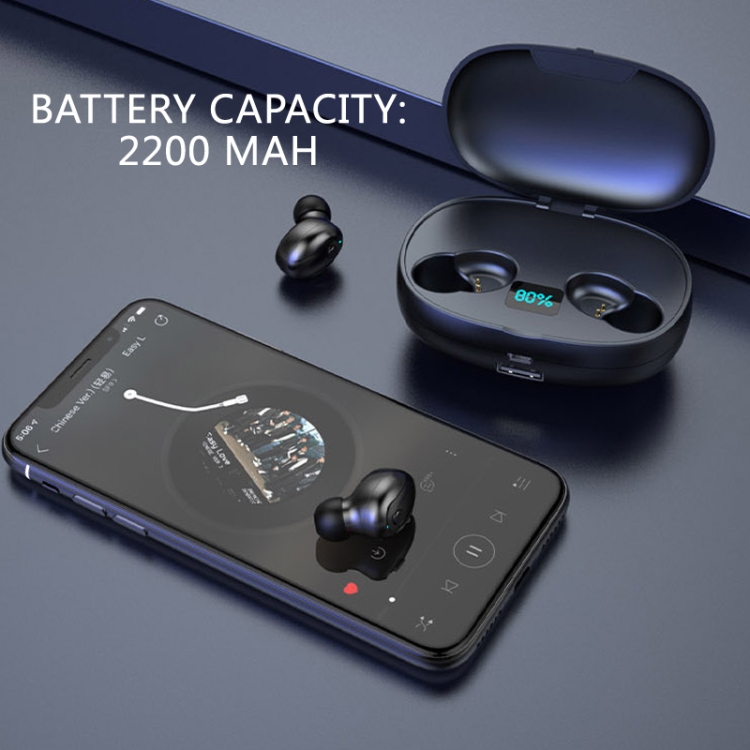 T5S TWS Bluetooth5.0 Earphone Large Capacity Power Bank Smart LED Display Binaural Wireless Hi-fi Headset(Black) T5S TWS Bluetooth5.0 Earphone Large Capacity Power Bank Smart LED Display Binaural Wireless Hi-fi Headset(Black)