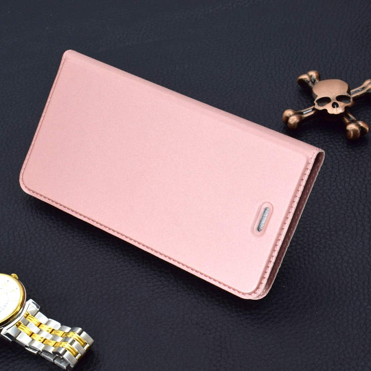 For iPhone 11 Ultra-thin Voltage Plain Magnetic Suction Card TPU+PU Mobile Phone Jacket with Chuck and Bracket(Rose Gold) For iPhone 11 Ultra-thin Voltage Plain Magnetic Suction Card TPU+PU Mobile Phone Jacket with Chuck and Bracket(Rose Gold)