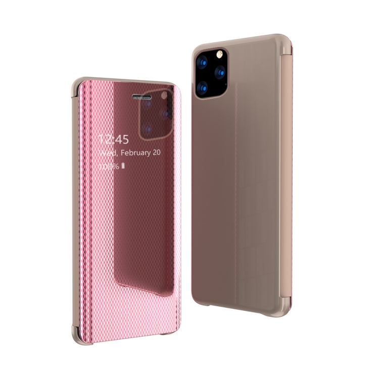 For iPhone 11 Pro Ultra-Thin Light Weight Grid Plated Mirror Phone Case(Rose Gold) For iPhone 11 Pro Ultra-Thin Light Weight Grid Plated Mirror Phone Case(Rose Gold)