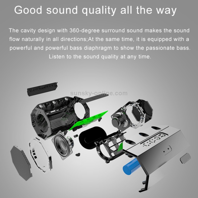 NBY 2290 Wireless Bluetooth Speaker Portable Waterproof Outdoor Loudspeaker Support TF Card & FM Radio NBY 2290 Wireless Bluetooth Speaker Portable Waterproof Outdoor Loudspeaker Support TF Card & FM Radio