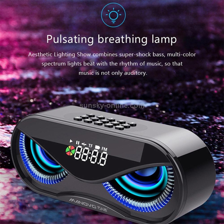 M6 Portable Bluetooth 5.0 Speaker Owl Alarm Clock Wireless 6D Surround Sound Stereo Speaker Support TF AUX FM Radio(Gold) M6 Portable Bluetooth 5.0 Speaker Owl Alarm Clock Wireless 6D Surround Sound Stereo Speaker Support TF AUX FM Radio(Gold)