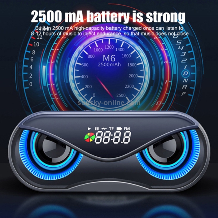 M6 Portable Bluetooth 5.0 Speaker Owl Alarm Clock Wireless 6D Surround Sound Stereo Speaker Support TF AUX FM Radio(Gold) M6 Portable Bluetooth 5.0 Speaker Owl Alarm Clock Wireless 6D Surround Sound Stereo Speaker Support TF AUX FM Radio(Gold)