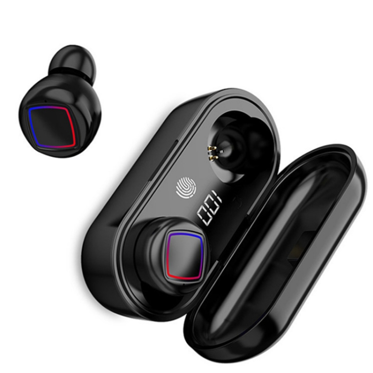 TWS Fingerprint Touch Bluetooth Headset LED Battery Display With Charging Bin(Black) TWS Fingerprint Touch Bluetooth Headset LED Battery Display With Charging Bin(Black)