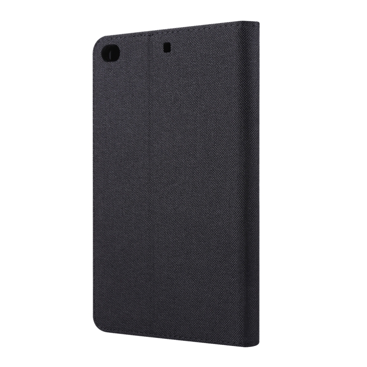 For iPad Mini 4 / 3 / 2 / 1 Cloth Teature Horizontal Flip PU Leather Case with with Holder & Card Slots(Black) For iPad Mini 4 / 3 / 2 / 1 Cloth Teature Horizontal Flip PU Leather Case with with Holder & Card Slots(Black)