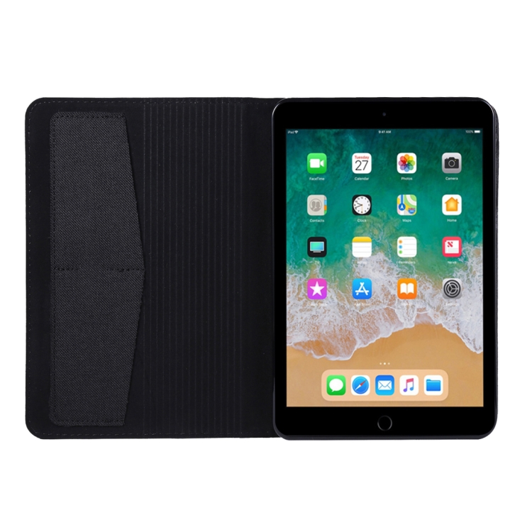 For iPad Mini 4 / 3 / 2 / 1 Cloth Teature Horizontal Flip PU Leather Case with with Holder & Card Slots(Black) For iPad Mini 4 / 3 / 2 / 1 Cloth Teature Horizontal Flip PU Leather Case with with Holder & Card Slots(Black)