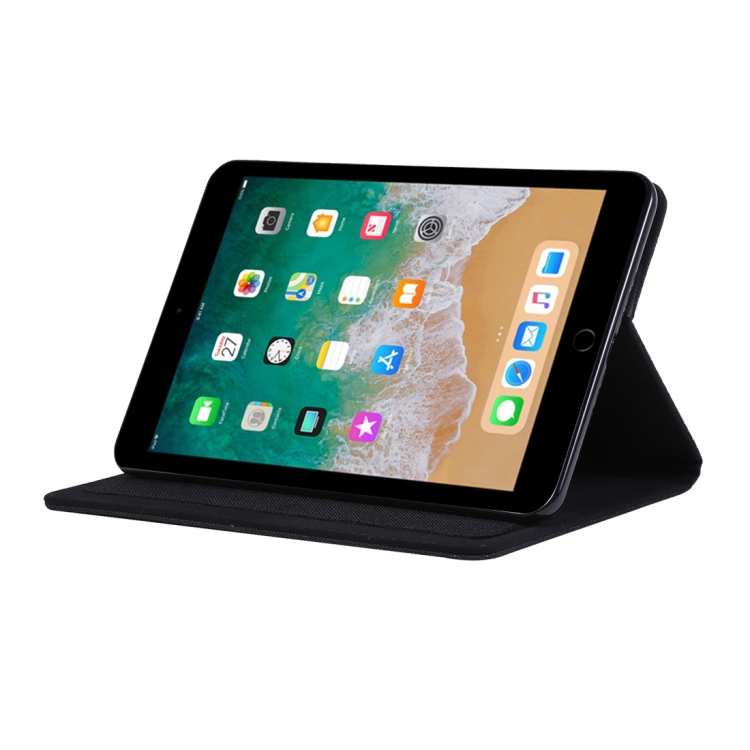 For iPad Mini 4 / 3 / 2 / 1 Cloth Teature Horizontal Flip PU Leather Case with with Holder & Card Slots(Black) For iPad Mini 4 / 3 / 2 / 1 Cloth Teature Horizontal Flip PU Leather Case with with Holder & Card Slots(Black)