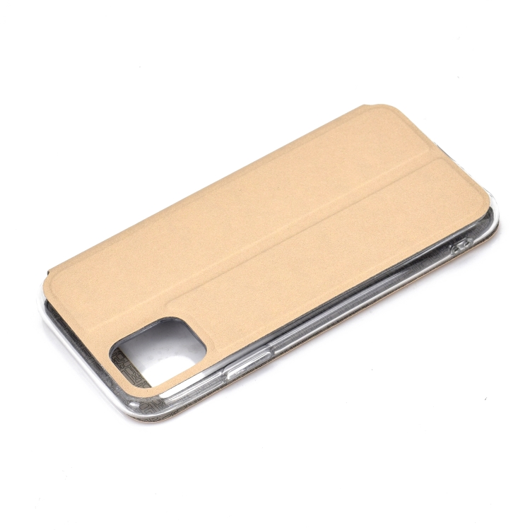 For iPhone 11 Matte Texture Horizontal Flip Bracket Mobile Phone Holster Window with Caller ID and Metal Button Slide To Unlock(Rose Gold) For iPhone 11 Matte Texture Horizontal Flip Bracket Mobile Phone Holster Window with Caller ID and Metal Button Slide To Unlock(Rose Gold)