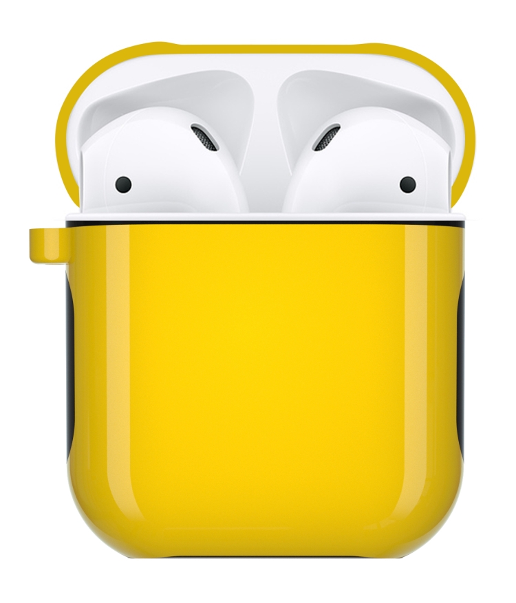 ENKAY Hat-Prince for Apple AirPods 1 / 2 Wireless Earphone PC Hard Protective Case with Carabiner and A Pair of Earplug(Yellow) ENKAY Hat-Prince for Apple AirPods 1 / 2 Wireless Earphone PC Hard Protective Case with Carabiner and A Pair of Earplug(Yellow)