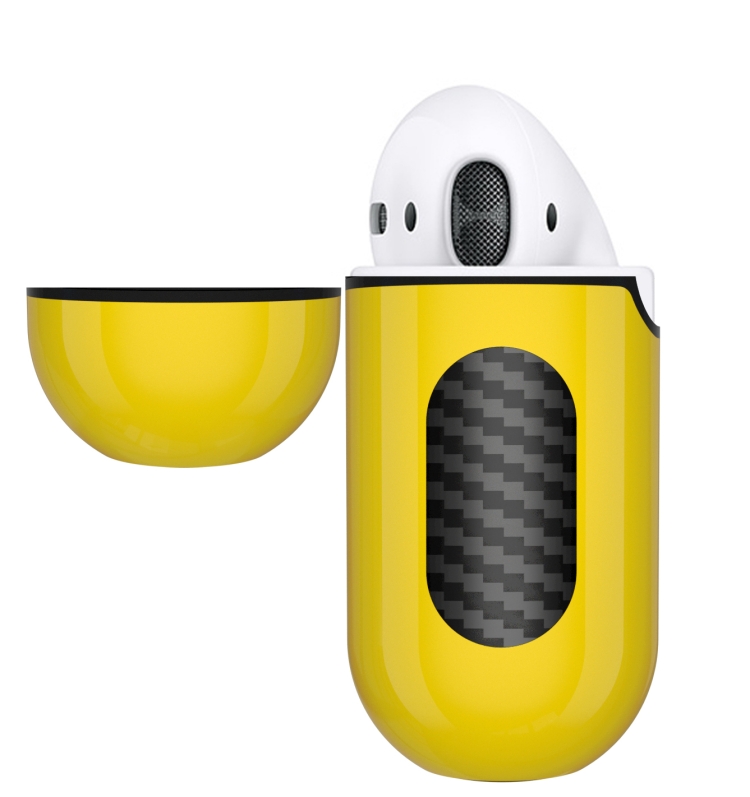 ENKAY Hat-Prince for Apple AirPods 1 / 2 Wireless Earphone PC Hard Protective Case with Carabiner and A Pair of Earplug(Yellow) ENKAY Hat-Prince for Apple AirPods 1 / 2 Wireless Earphone PC Hard Protective Case with Carabiner and A Pair of Earplug(Yellow)