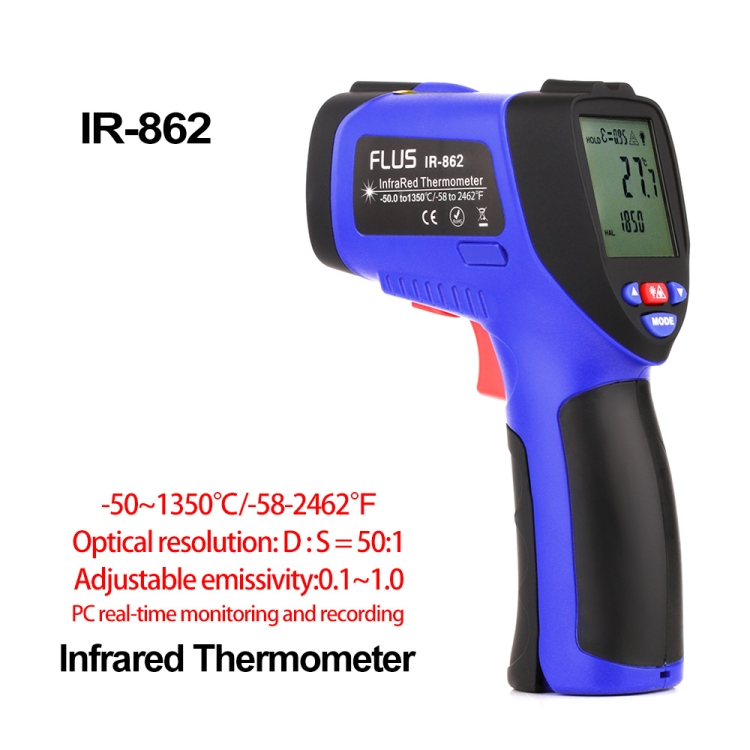 Doppio Laser Ad Alta Precisione IR Senza Contatto Termometro Digitale A  Infrarossi Tester Di Temperatura Intervallo Pirometro 50 ~ 1050 58 ~ 1922F  Da 88,94 €