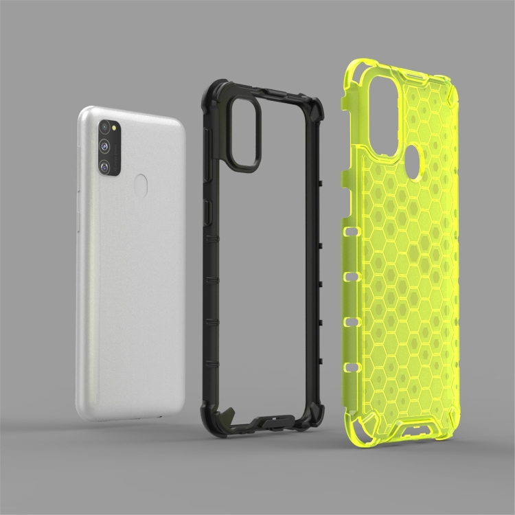 For Galaxy M30s Shockproof Honeycomb PC + TPU Case(White) For Galaxy M30s Shockproof Honeycomb PC + TPU Case(White)