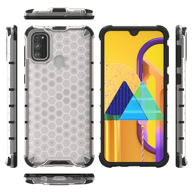 For Galaxy M30s Shockproof Honeycomb PC + TPU Case(White) For Galaxy M30s Shockproof Honeycomb PC + TPU Case(White)