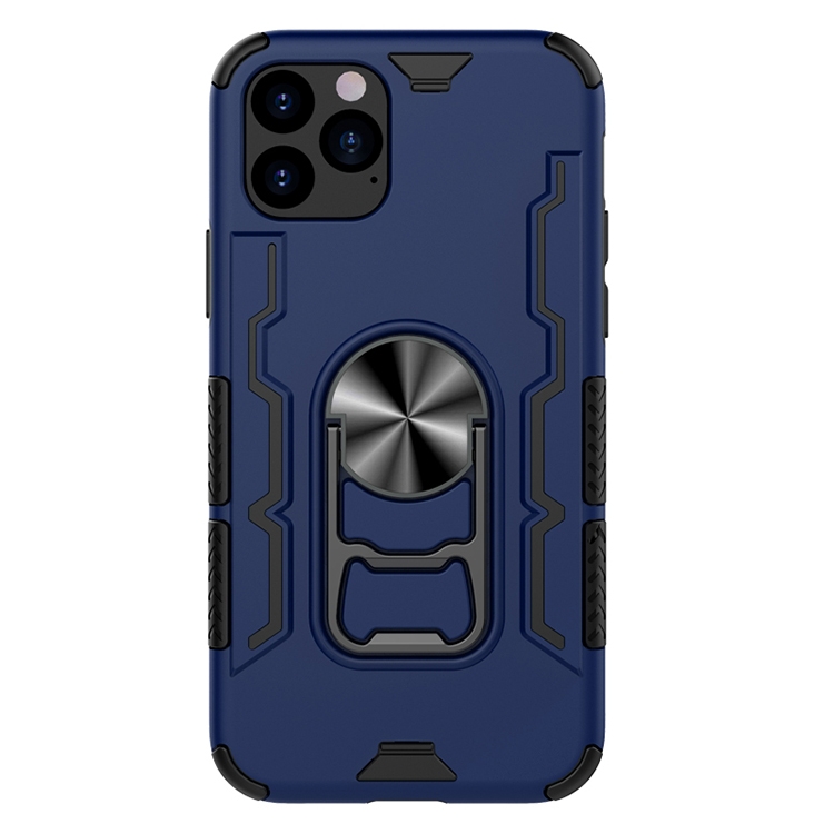 For iPhone 11 Pro Bear CaseStyle TPU + PC + Metal Rotating Support 3-in-1 Fall Proof Protective Shell(Deep Blue) For iPhone 11 Pro Bear CaseStyle TPU + PC + Metal Rotating Support 3-in-1 Fall Proof Protective Shell(Deep Blue)