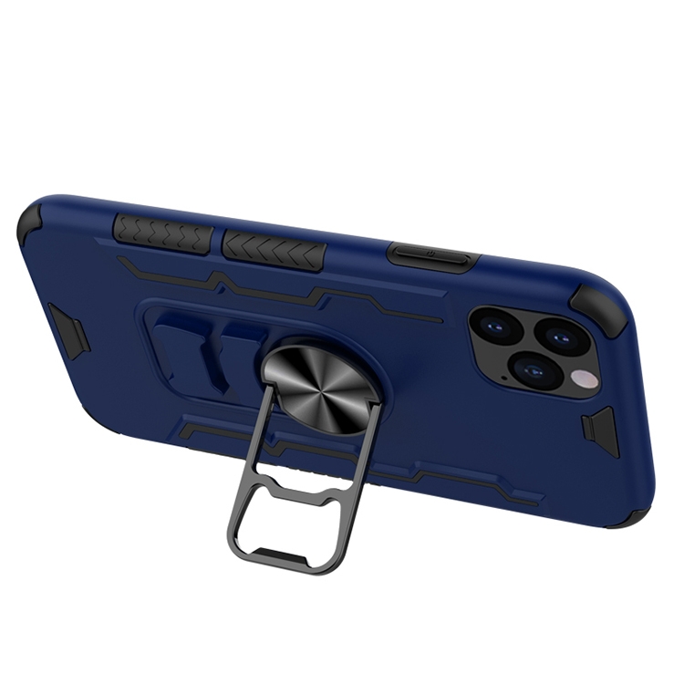 For iPhone 11 Pro Bear CaseStyle TPU + PC + Metal Rotating Support 3-in-1 Fall Proof Protective Shell(Deep Blue) For iPhone 11 Pro Bear CaseStyle TPU + PC + Metal Rotating Support 3-in-1 Fall Proof Protective Shell(Deep Blue)