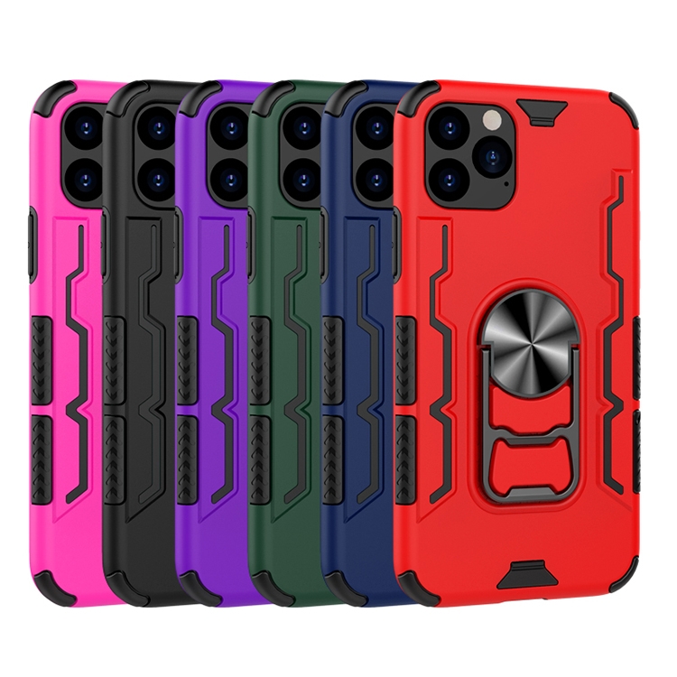 For iPhone 11 Pro Bear CaseStyle TPU + PC + Metal Rotating Support 3-in-1 Fall Proof Protective Shell(Deep Blue) For iPhone 11 Pro Bear CaseStyle TPU + PC + Metal Rotating Support 3-in-1 Fall Proof Protective Shell(Deep Blue)