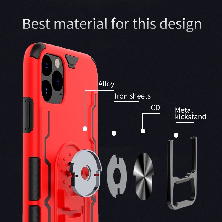 For iPhone 11 Pro Bear CaseStyle TPU + PC + Metal Rotating Support 3-in-1 Fall Proof Protective Shell(Deep Blue) For iPhone 11 Pro Bear CaseStyle TPU + PC + Metal Rotating Support 3-in-1 Fall Proof Protective Shell(Deep Blue)