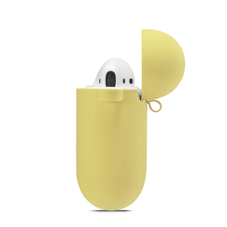 ENKAY Hat-Prince for Apple AirPods 1 / 2 Wireless Earphone Silicone Soft Protective Case with Carabiner and A Pair of Earplug(Yellow) ENKAY Hat-Prince for Apple AirPods 1 / 2 Wireless Earphone Silicone Soft Protective Case with Carabiner and A Pair of Earplug(Yellow)