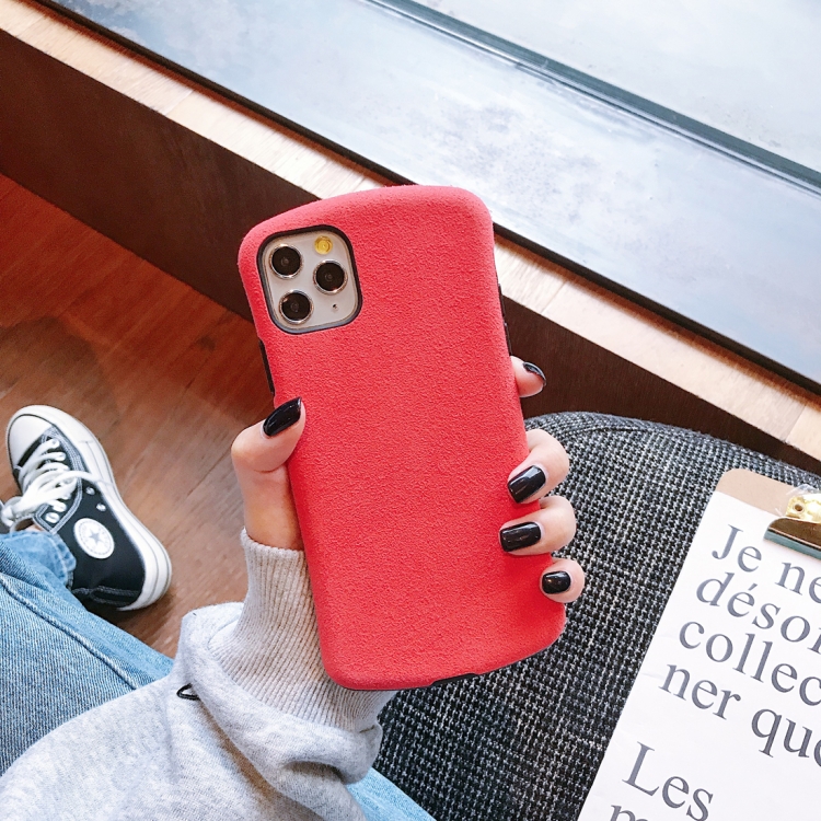 For iPhone 11 Pro Super Fiber Cloth Small Waist Shape Mobile Phone Protection Shell(Red) For iPhone 11 Pro Super Fiber Cloth Small Waist Shape Mobile Phone Protection Shell(Red)