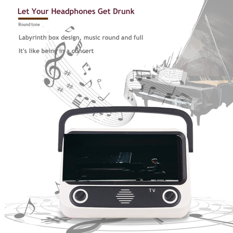 TV300 5W Retro TV Model Wireless Bluetooth Speaker with Holder, Support TF/USB/AUX/FM(Sky Blue) TV300 5W Retro TV Model Wireless Bluetooth Speaker with Holder, Support TF/USB/AUX/FM(Sky Blue)