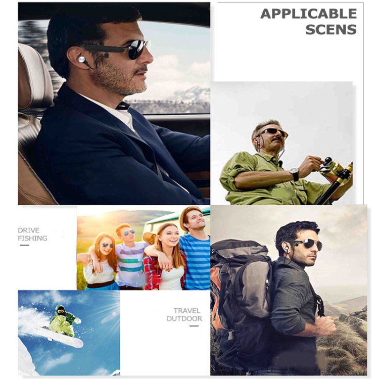 A8 Wireless Earphone Bluetooth Headset Sunglasses Music Headphones Smart Glasses Earbud Hands-free with Mic A8 Wireless Earphone Bluetooth Headset Sunglasses Music Headphones Smart Glasses Earbud Hands-free with Mic