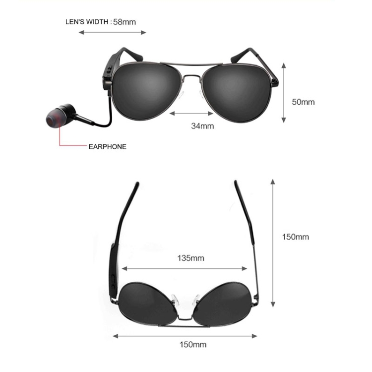 A8 Wireless Earphone Bluetooth Headset Sunglasses Music Headphones Smart Glasses Earbud Hands-free with Mic A8 Wireless Earphone Bluetooth Headset Sunglasses Music Headphones Smart Glasses Earbud Hands-free with Mic