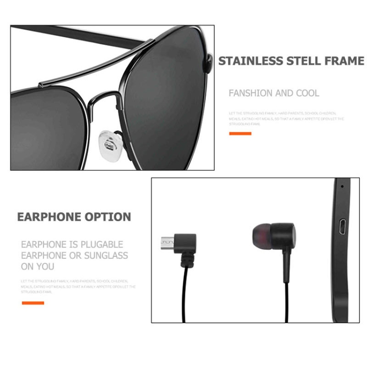 A8 Wireless Earphone Bluetooth Headset Sunglasses Music Headphones Smart Glasses Earbud Hands-free with Mic A8 Wireless Earphone Bluetooth Headset Sunglasses Music Headphones Smart Glasses Earbud Hands-free with Mic