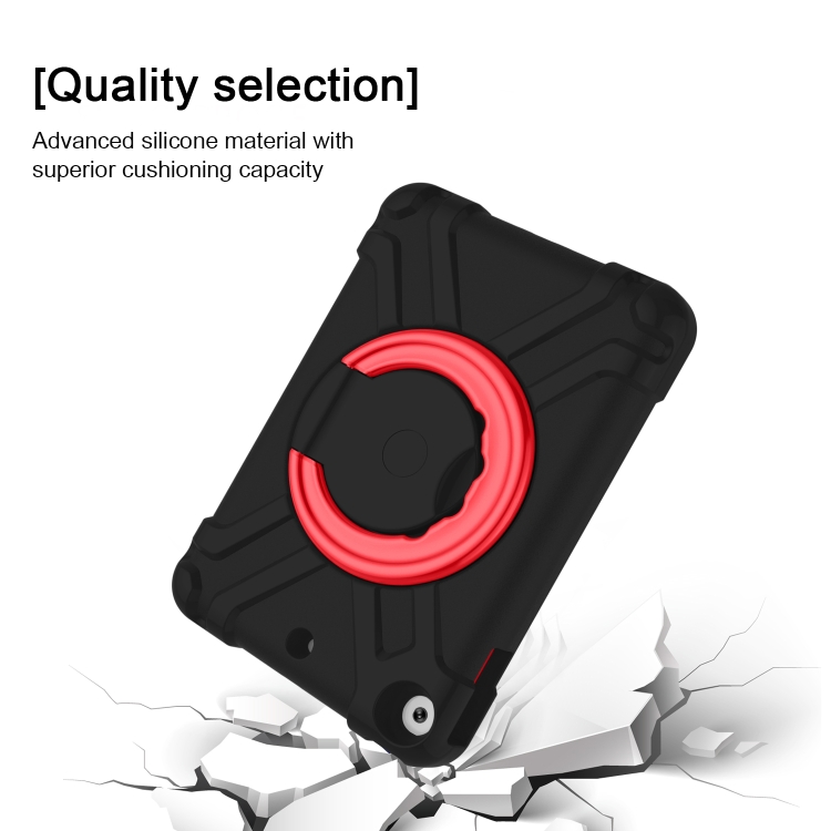 For iPad 10.2 EVA + PC Flat Protective Shell with 360 ° Rotating Bracket(Black+Red) For iPad 10.2 EVA + PC Flat Protective Shell with 360 ° Rotating Bracket(Black+Red)