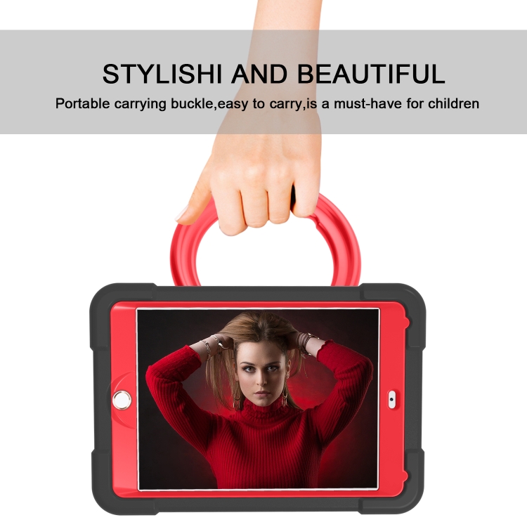 For iPad 10.2 EVA + PC Flat Protective Shell with 360 ° Rotating Bracket(Black+Red) For iPad 10.2 EVA + PC Flat Protective Shell with 360 ° Rotating Bracket(Black+Red)