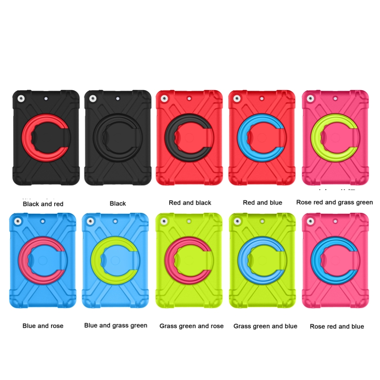 For iPad 10.2 EVA + PC Flat Protective Shell with 360 ° Rotating Bracket(Black+Red) For iPad 10.2 EVA + PC Flat Protective Shell with 360 ° Rotating Bracket(Black+Red)