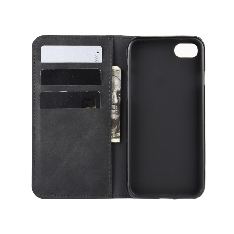 For iPhone SE 2022 / SE 2020 / 8 / 7 Retro-skin Business Magnetic Suction Leather Case with Purse-Bracket-Chuck(Black) For iPhone SE 2022 / SE 2020 / 8 / 7 Retro-skin Business Magnetic Suction Leather Case with Purse-Bracket-Chuck(Black)